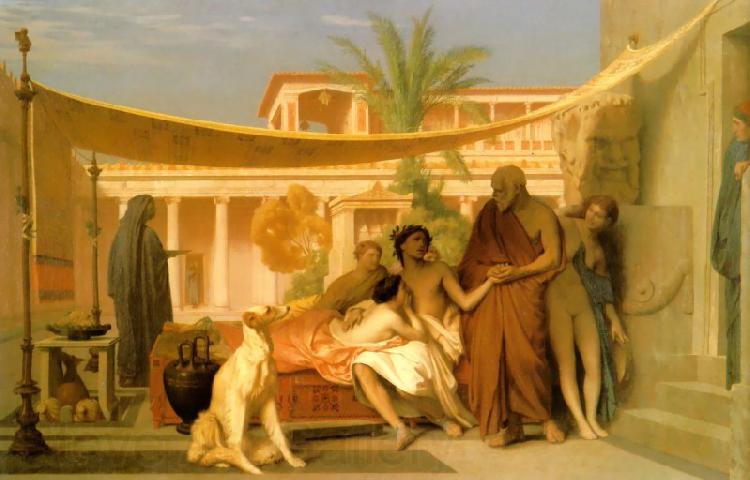 Jean Leon Gerome Socrates Seeking Alcibiades in the House of Aspasia Norge oil painting art